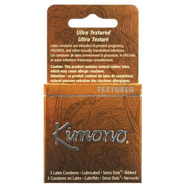 Kimono Textured Ribbed+Sensi Dots Condom - Box of 3