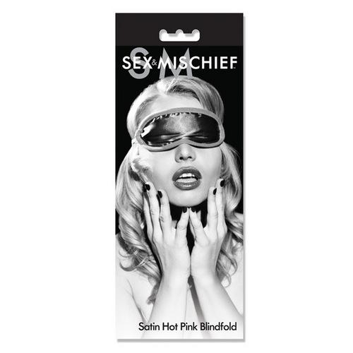Sex & Mischief Satin Blindfold - Hot Pink