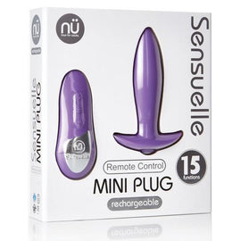 Sensuelle Remote Control Rechargeable Mini Plug - Purple