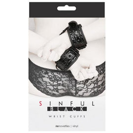 Sinful Wrist Cuffs - Black
