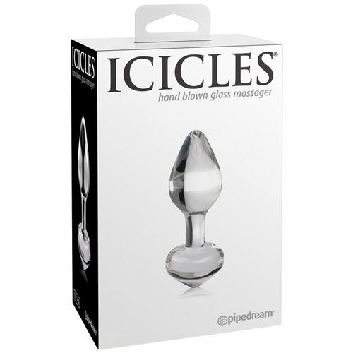 Icicles No. 44 Hand Blown Glass Butt Plug - Clear