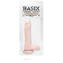 Basix 9 Inch Dong With Suction Cup - Flesh