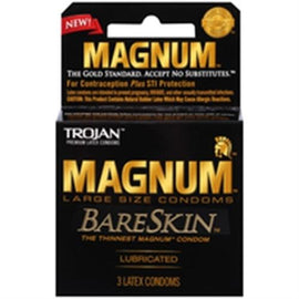 Trojan Magnum Bareskin Large Size Condoms 3 Pack