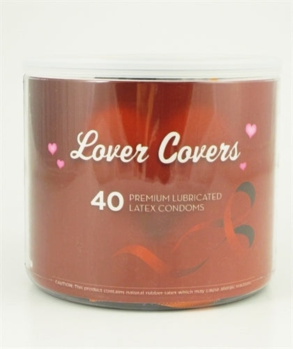 Lovers Covers Mix Condoms - 40 Count Jar