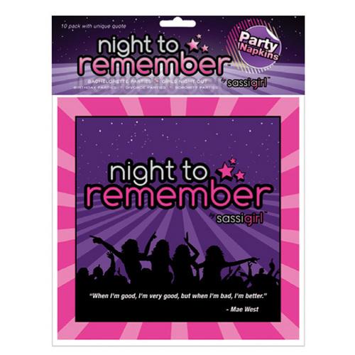 Night to Remember Standard 6.5" Napkins - Pack of 10 by sassigirl