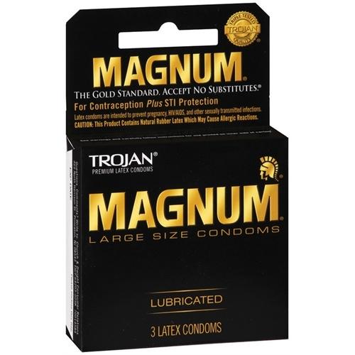 Trojan Magnum Large Size Lubricated - 3 Pack