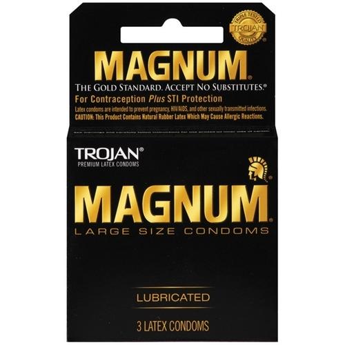 Trojan Magnum Large Size Lubricated - 3 Pack