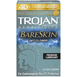 Trojan Sensitivity Bareskin Lubricated Condoms - 10 Pack